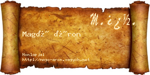 Magó Áron névjegykártya